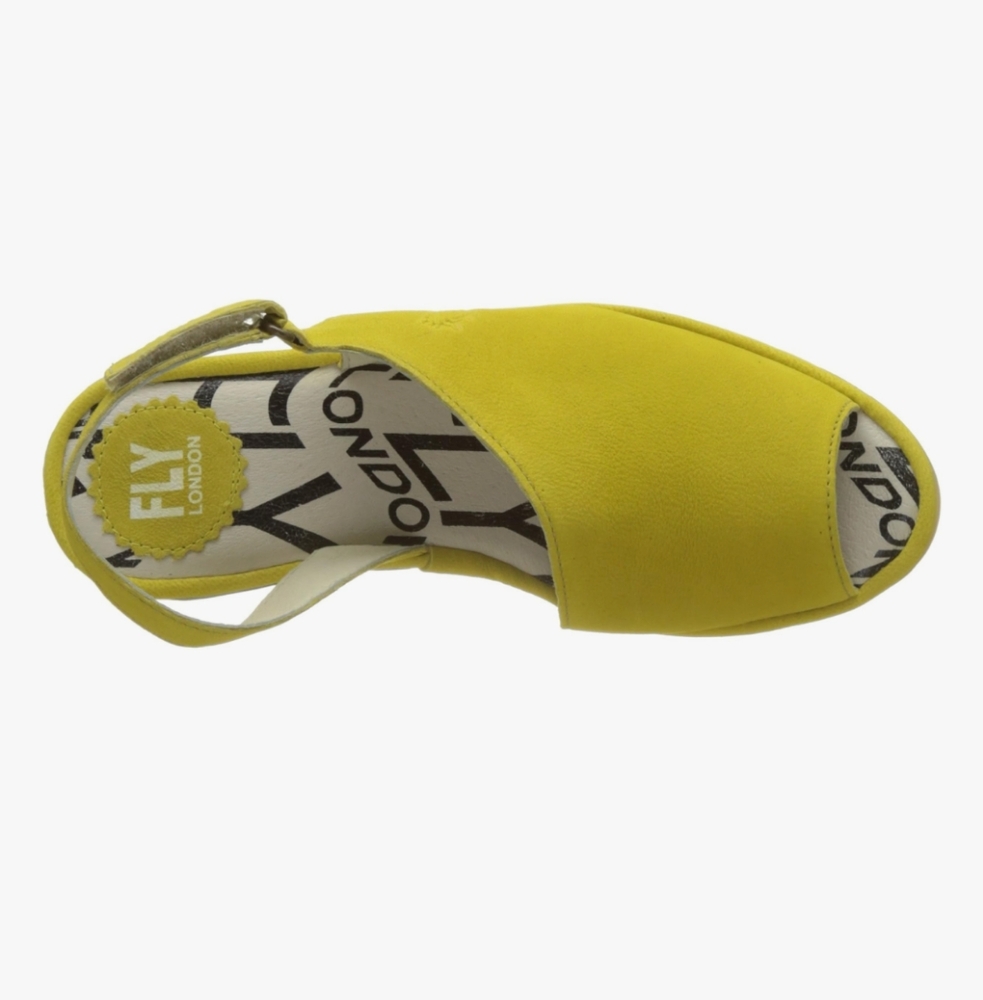 New Fly London Women's Yellow Lemon Wedge Sandals 39 - Picture 12 of 13